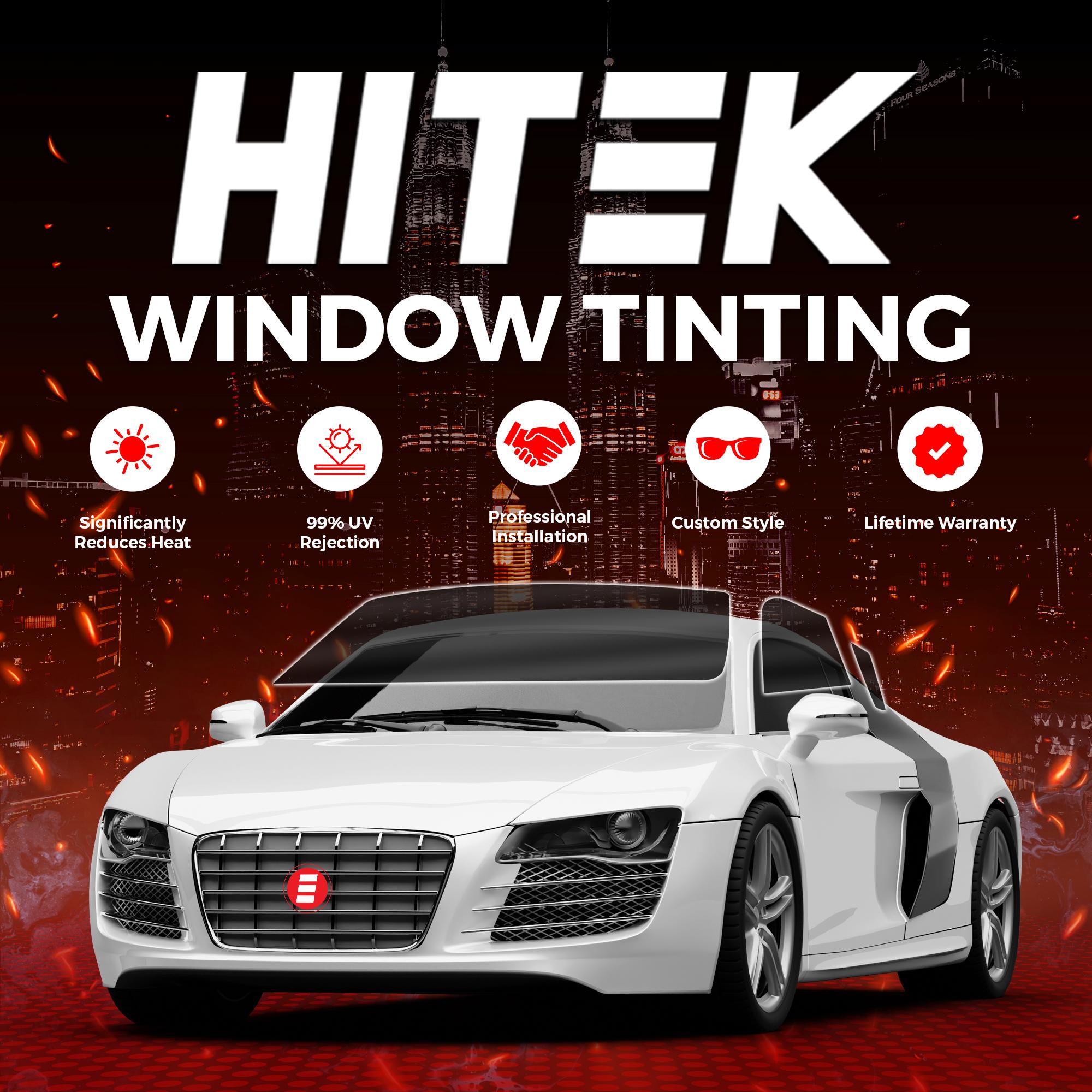 HiTek Films nano-ceramic tint on luxury sports car - premium UV protection and heat rejection